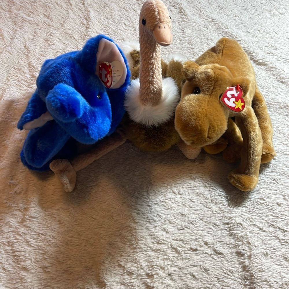 TY vintage beanie babies extra large size animals bundle